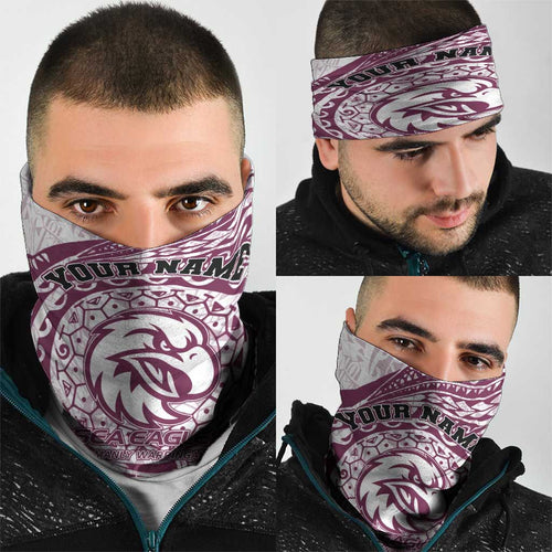 Personalized Manly Warringah Sea Eagles Neck Gaiter Polynesian Tribal Chest and Sleeve Tattoo