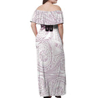 Personalized Manly Warringah Sea Eagles Off Shoulder Maxi Dress Polynesian Tribal Chest and Sleeve Tattoo