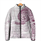 Personalized Manly Warringah Sea Eagles Padded Jacket Polynesian Tribal Chest and Sleeve Tattoo