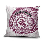 Personalized Manly Warringah Sea Eagles Pillow Cover Polynesian Tribal Chest and Sleeve Tattoo