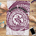 Personalized Manly Warringah Sea Eagles Puzzle Polynesian Tribal Chest and Sleeve Tattoo