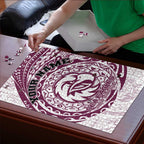 Personalized Manly Warringah Sea Eagles Puzzle Polynesian Tribal Chest and Sleeve Tattoo