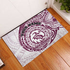 Personalized Manly Warringah Sea Eagles Rubber Doormat Polynesian Tribal Chest and Sleeve Tattoo