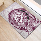Personalized Manly Warringah Sea Eagles Rubber Doormat Polynesian Tribal Chest and Sleeve Tattoo