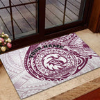 Personalized Manly Warringah Sea Eagles Rubber Doormat Polynesian Tribal Chest and Sleeve Tattoo