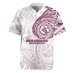 Personalized Manly Warringah Sea Eagles Rugby Jersey Polynesian Tribal Chest and Sleeve Tattoo