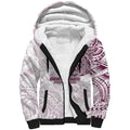 Personalized Manly Warringah Sea Eagles Sherpa Hoodie Polynesian Tribal Chest and Sleeve Tattoo