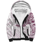 Personalized Manly Warringah Sea Eagles Sherpa Hoodie Polynesian Tribal Chest and Sleeve Tattoo