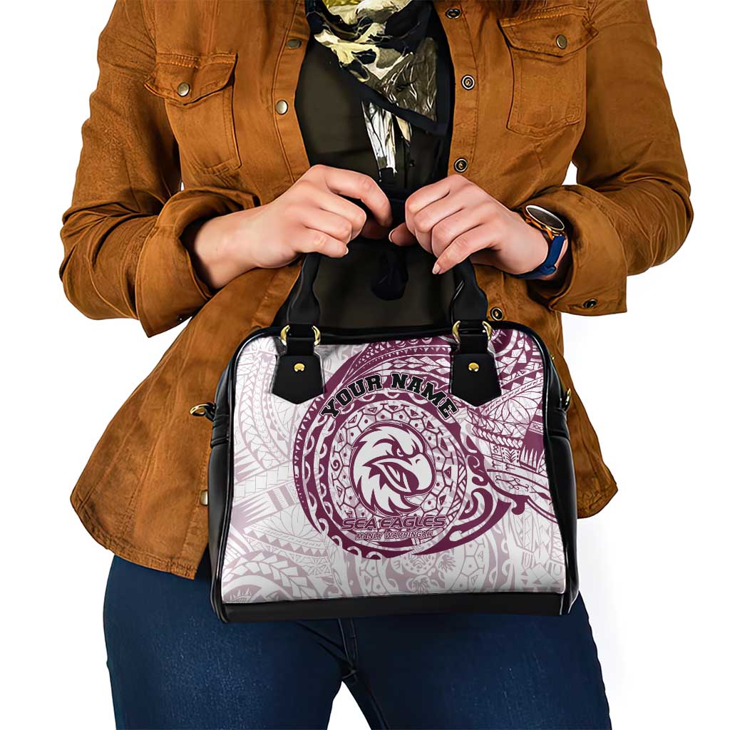 Personalized Manly Warringah Sea Eagles Shoulder Handbag Polynesian Tribal Chest and Sleeve Tattoo