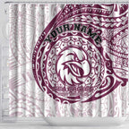 Personalized Manly Warringah Sea Eagles Shower Curtain Polynesian Tribal Chest and Sleeve Tattoo