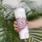 Personalized Manly Warringah Sea Eagles Skinny Tumbler Polynesian Tribal Chest and Sleeve Tattoo