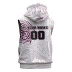 Personalized Manly Warringah Sea Eagles Sleeveless Hoodie Polynesian Tribal Chest and Sleeve Tattoo