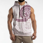 Personalized Manly Warringah Sea Eagles Sleeveless Hoodie Polynesian Tribal Chest and Sleeve Tattoo