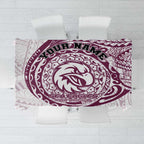 Personalized Manly Warringah Sea Eagles Tablecloth Polynesian Tribal Chest and Sleeve Tattoo