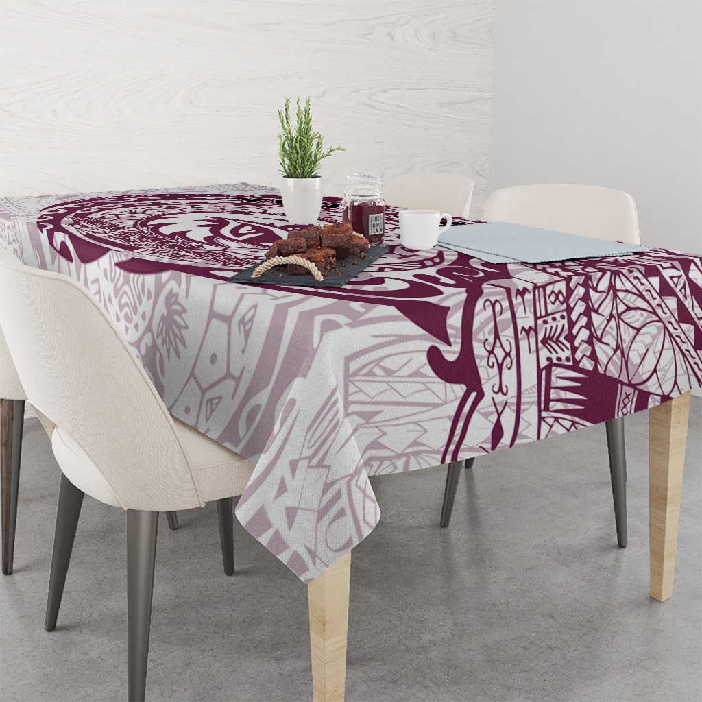 Personalized Manly Warringah Sea Eagles Tablecloth Polynesian Tribal Chest and Sleeve Tattoo