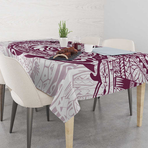 Personalized Manly Warringah Sea Eagles Tablecloth Polynesian Tribal Chest and Sleeve Tattoo