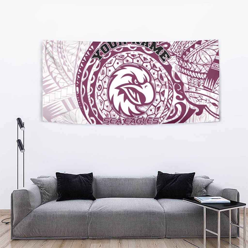 Personalized Manly Warringah Sea Eagles Tapestry Polynesian Tribal Chest and Sleeve Tattoo