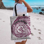 Personalized Manly Warringah Sea Eagles Tote Bag Polynesian Tribal Chest and Sleeve Tattoo