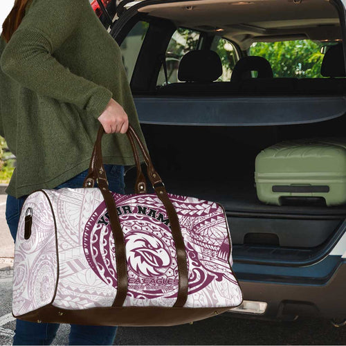 Personalized Manly Warringah Sea Eagles Travel Bag Polynesian Tribal Chest and Sleeve Tattoo