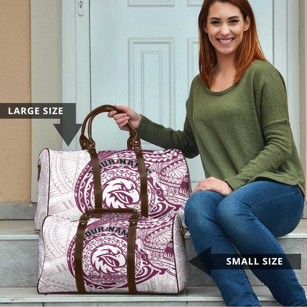 Personalized Manly Warringah Sea Eagles Travel Bag Polynesian Tribal Chest and Sleeve Tattoo