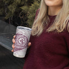 Personalized Manly Warringah Sea Eagles Tumbler Cup Polynesian Tribal Chest and Sleeve Tattoo