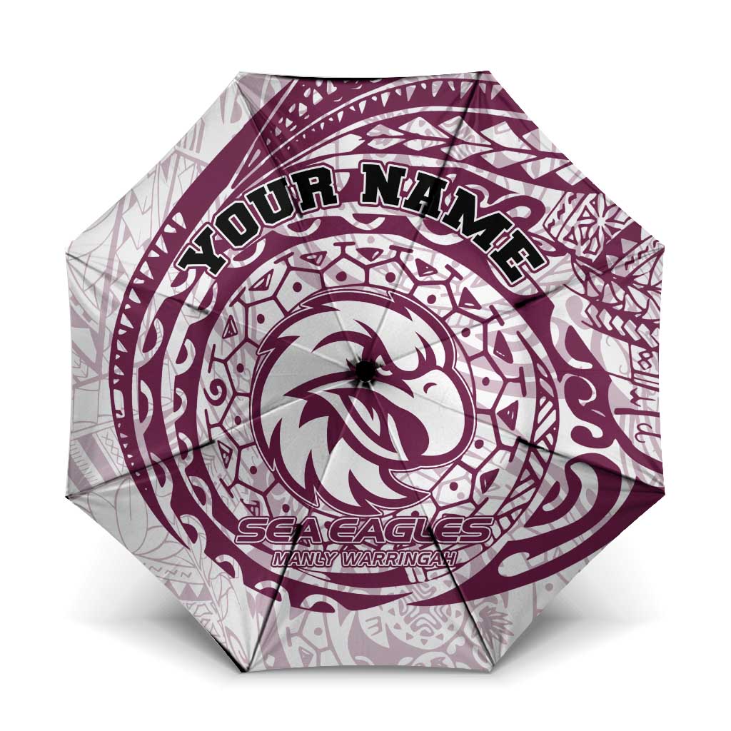 Personalized Manly Warringah Sea Eagles Umbrella Polynesian Tribal Chest and Sleeve Tattoo