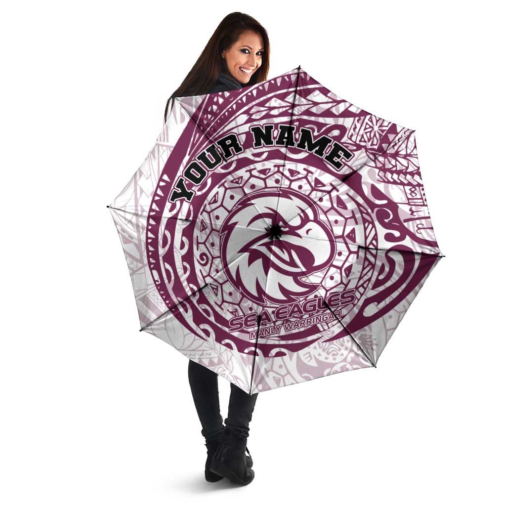 Personalized Manly Warringah Sea Eagles Umbrella Polynesian Tribal Chest and Sleeve Tattoo