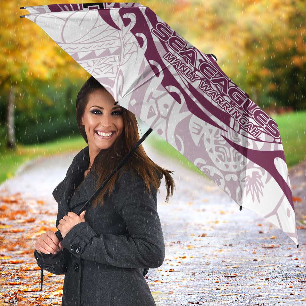 Personalized Manly Warringah Sea Eagles Umbrella Polynesian Tribal Chest and Sleeve Tattoo