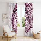 Personalized Manly Warringah Sea Eagles Window Curtain Polynesian Tribal Chest and Sleeve Tattoo