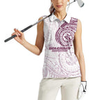 Personalized Manly Warringah Sea Eagles Women Sleeveless Polo Shirt Polynesian Tribal Chest and Sleeve Tattoo