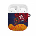 Adelaide Crow Mascot AirPods Case Polynesian Tribal Pattern Bold Island Style