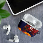 Adelaide Crow Mascot AirPods Case Polynesian Tribal Pattern Bold Island Style