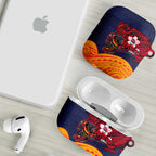 Adelaide Crow Mascot AirPods Case Polynesian Tribal Pattern Bold Island Style