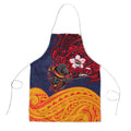 Adelaide Crow Mascot Apron Polynesian Tribal Pattern Bold Island Style