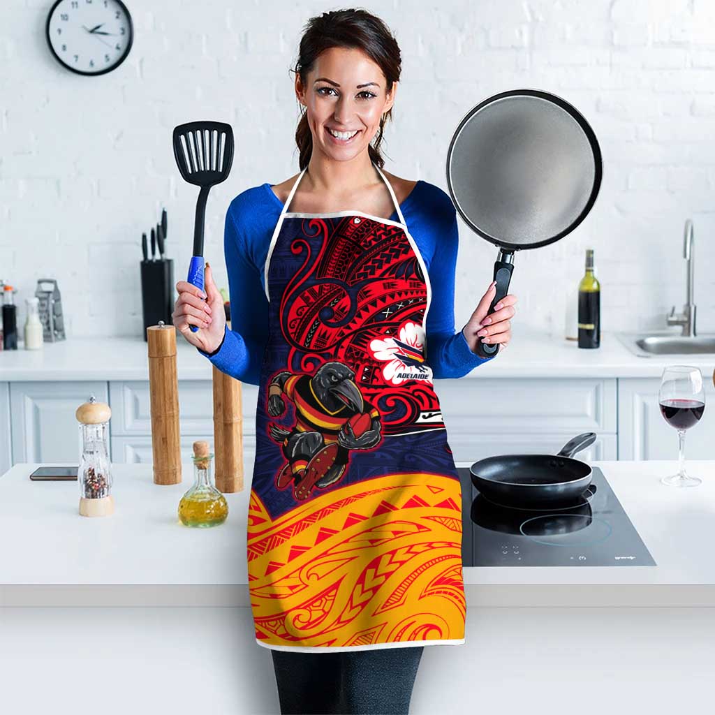 Adelaide Crow Mascot Apron Polynesian Tribal Pattern Bold Island Style