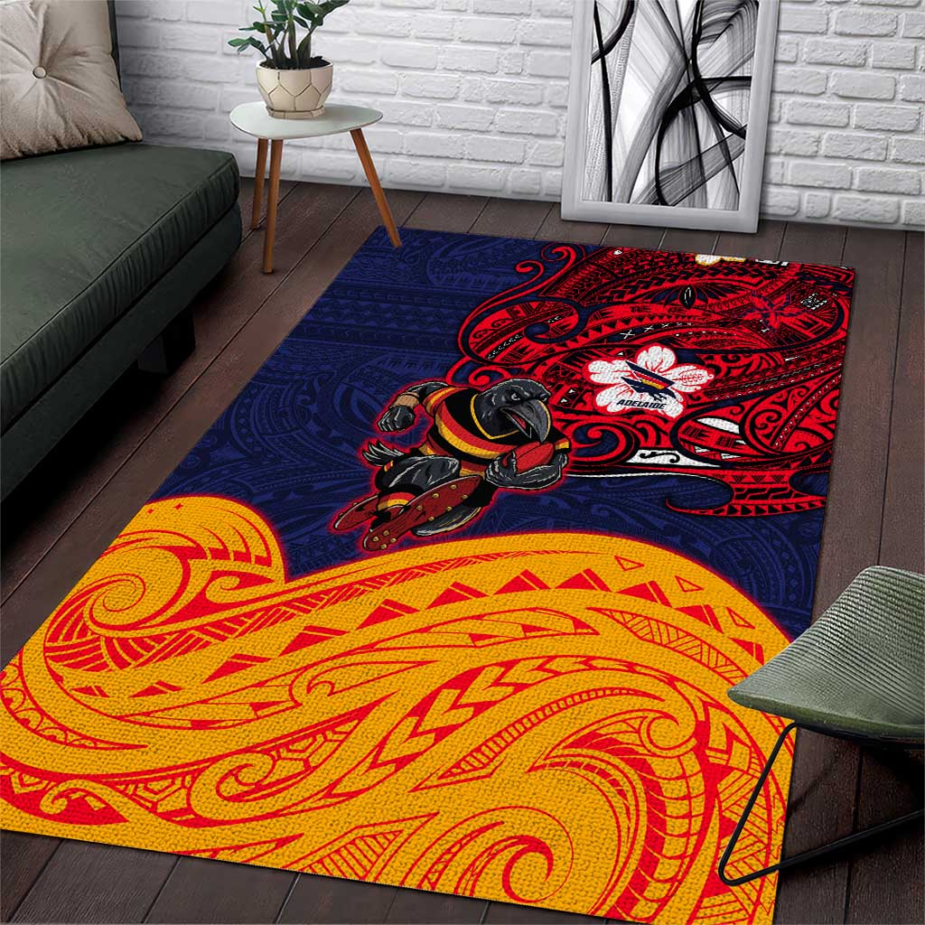 Adelaide Crow Mascot Area Rug Polynesian Tribal Pattern Bold Island Style