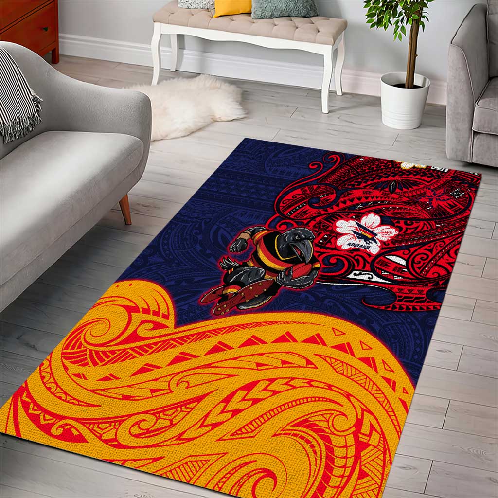 Adelaide Crow Mascot Area Rug Polynesian Tribal Pattern Bold Island Style