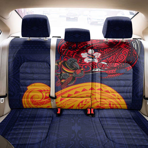 Adelaide Crow Mascot Back Car Seat Cover Polynesian Tribal Pattern Bold Island Style