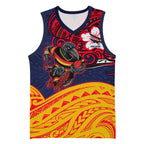 Adelaide Crow Mascot Basketball Jersey Polynesian Tribal Pattern Bold Island Style