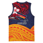 Adelaide Crow Mascot Basketball Jersey Polynesian Tribal Pattern Bold Island Style