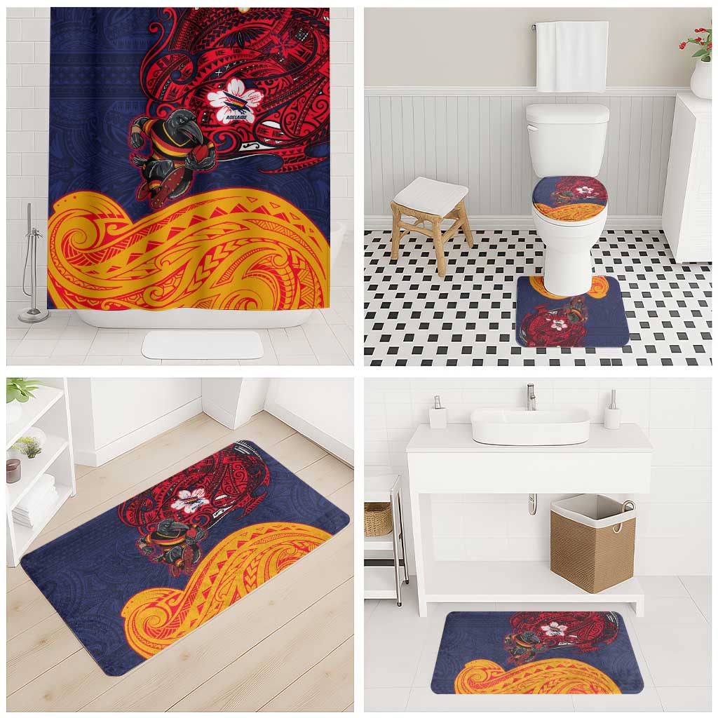 Adelaide Crow Mascot Bathroom Set Polynesian Tribal Pattern Bold Island Style