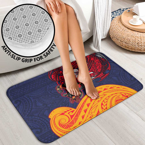Adelaide Crow Mascot Bathroom Set Polynesian Tribal Pattern Bold Island Style