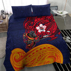 Adelaide Crow Mascot Bedding Set Polynesian Tribal Pattern Bold Island Style
