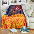 Adelaide Crow Mascot Blanket Polynesian Tribal Pattern Bold Island Style