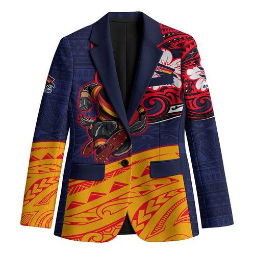 Adelaide Crow Mascot Blazer Polynesian Tribal Pattern Bold Island Style