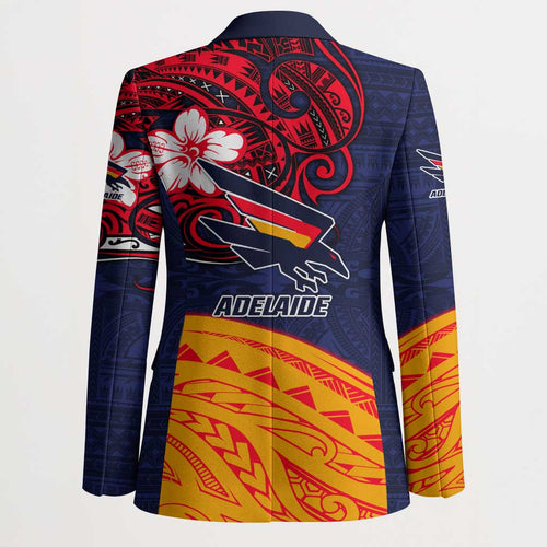 Adelaide Crow Mascot Blazer Polynesian Tribal Pattern Bold Island Style