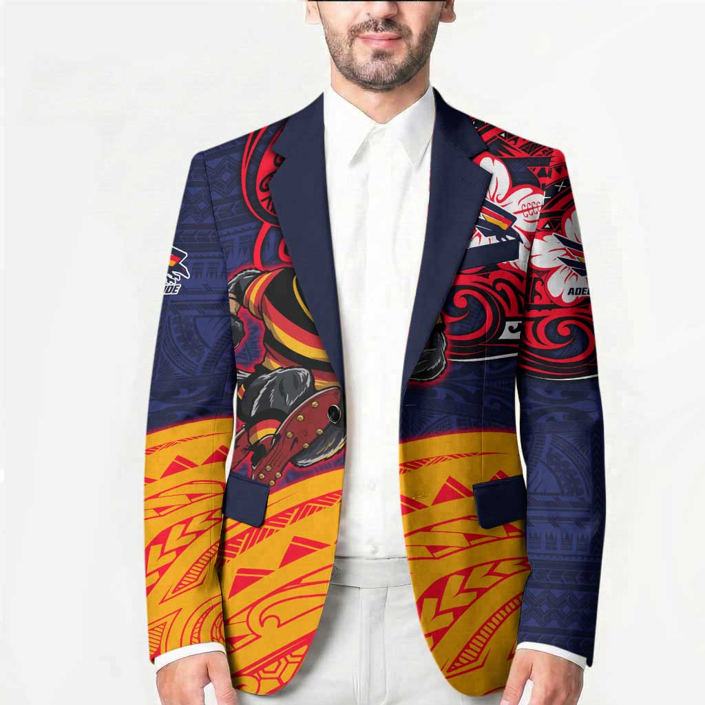 Adelaide Crow Mascot Blazer Polynesian Tribal Pattern Bold Island Style