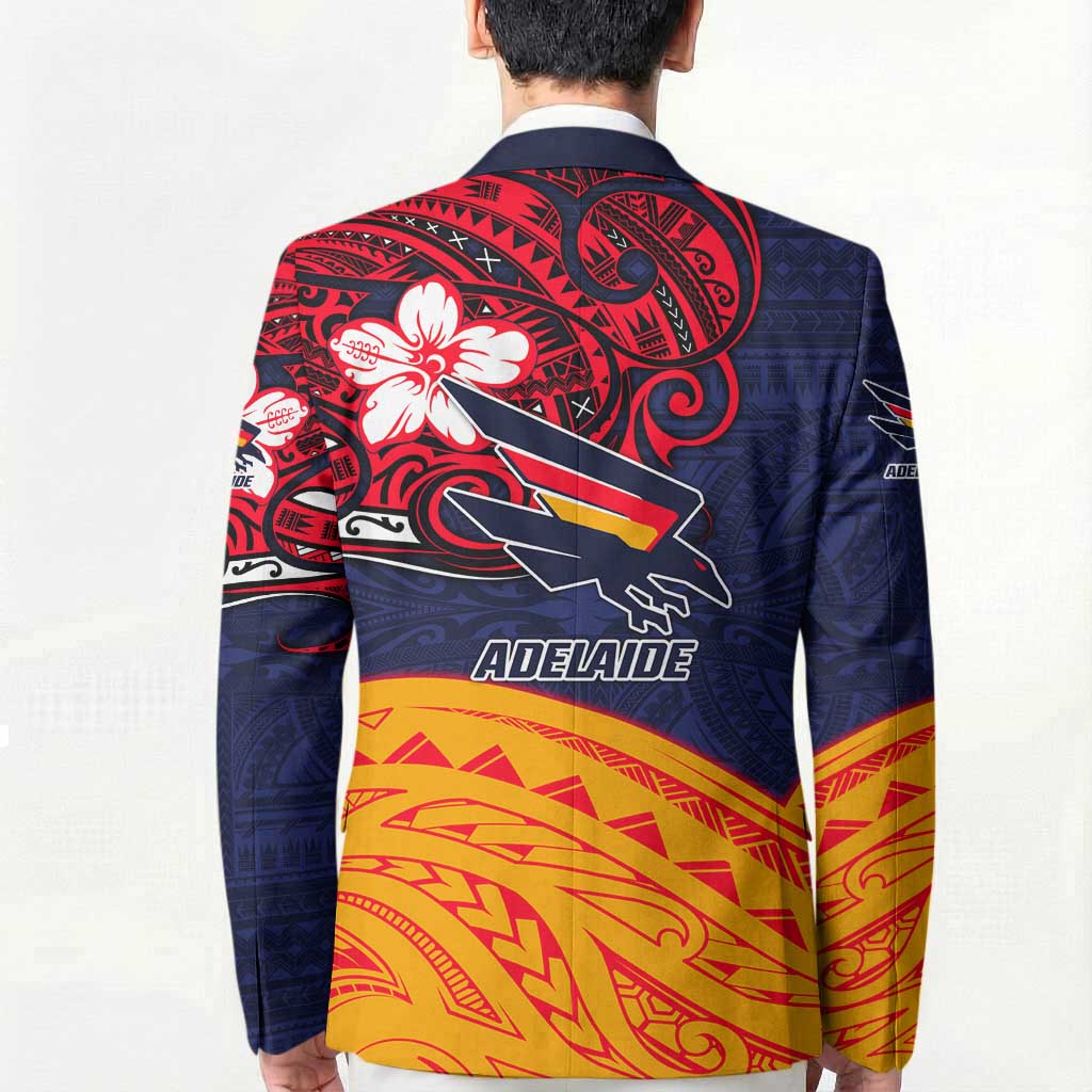 Adelaide Crow Mascot Blazer Polynesian Tribal Pattern Bold Island Style