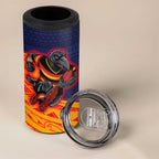 Adelaide Crow Mascot 4 in 1 Can Cooler Tumbler Polynesian Tribal Pattern Bold Island Style