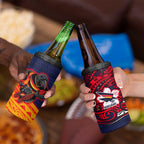 Adelaide Crow Mascot 4 in 1 Can Cooler Tumbler Polynesian Tribal Pattern Bold Island Style